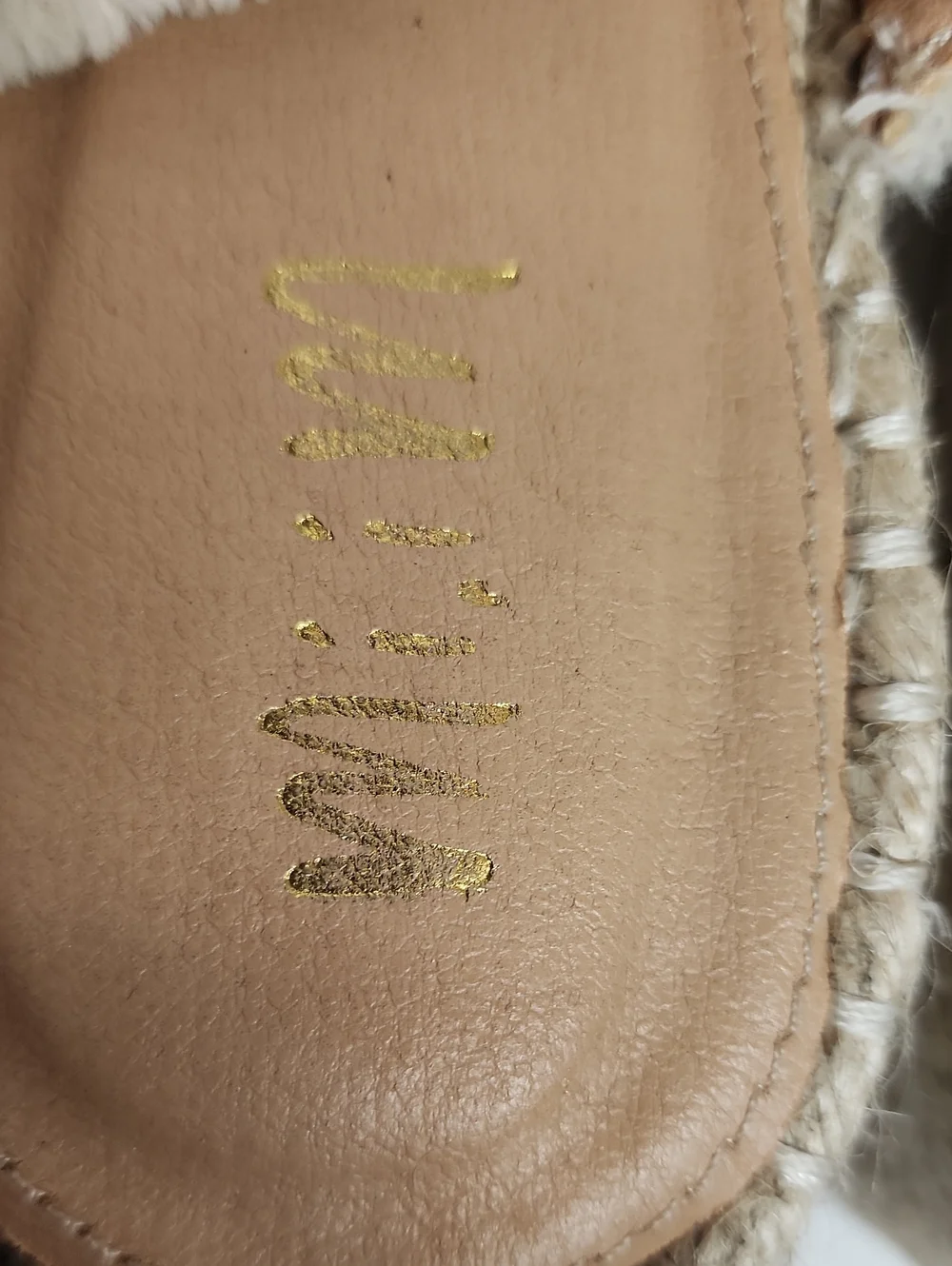 Mi.iM Woven Platform Slide Sandals with Gold Buckles - Beige Comfortable Sz 8.5
